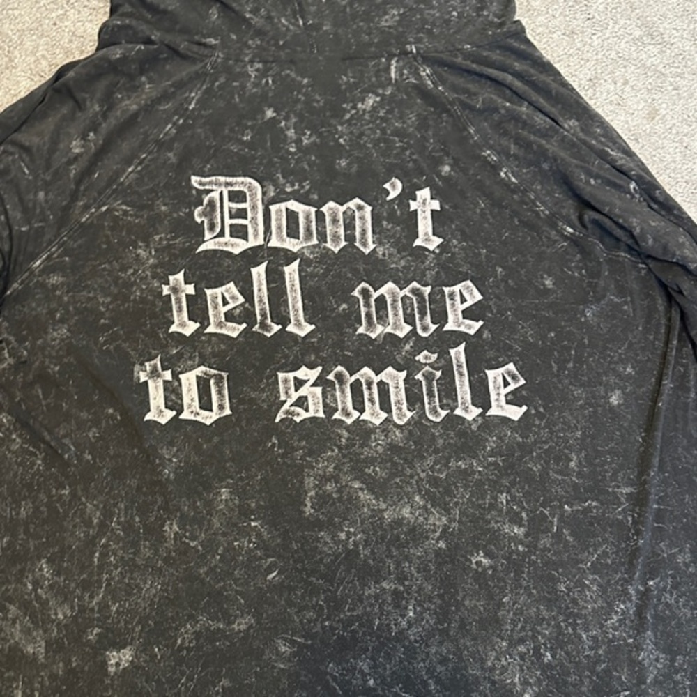 Lovesick Don’t Tell Me To Smile Long Hoodie Zip 1 (M-XL)